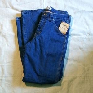 Blue Mountain Mens Fleece Lined Blue Jeans
